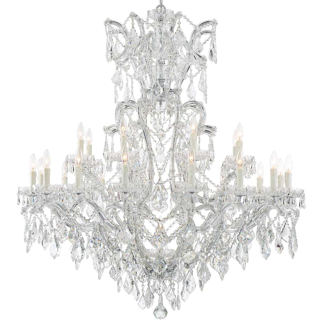 Maria Theresa 25 Light 46" Wide Crystal Chandelier with Swarovski Strass Crystal Accents