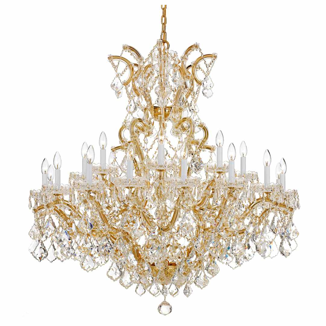 Maria Theresa 25 Light 46" Wide Crystal Chandelier with Hand Cut Crystal Accents