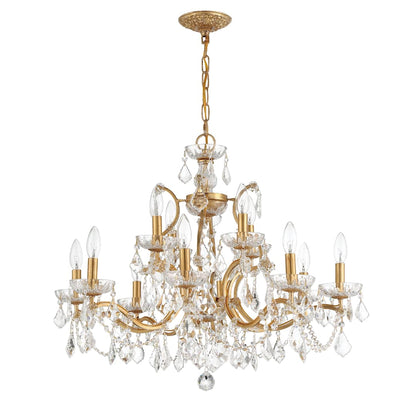 Filmore 29" Wide 12 Light Crystal Candle Style Chandelier