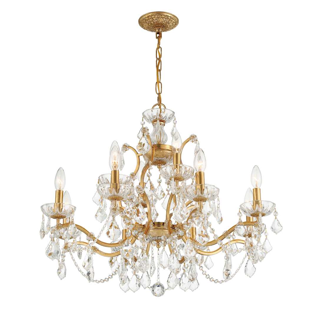 Filmore 29" Wide 12 Light Crystal Candle Style Chandelier