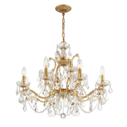 Filmore 29" Wide 12 Light Crystal Candle Style Chandelier