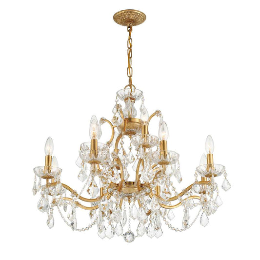 Filmore 29" Wide 12 Light Crystal Candle Style Chandelier