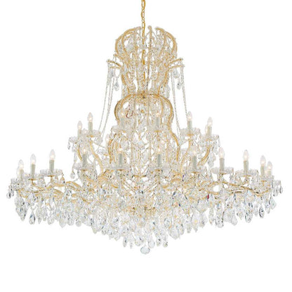 Maria Theresa 37 Light 64" Wide Crystal Chandelier with Hand Cut Crystal Accents