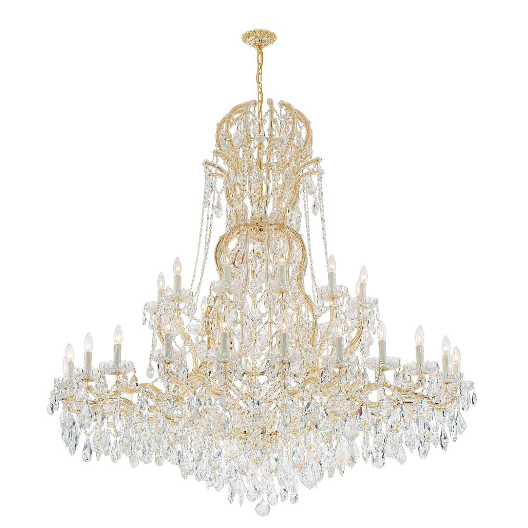 Maria Theresa 37 Light 64" Wide Crystal Chandelier with Hand Cut Crystal Accents
