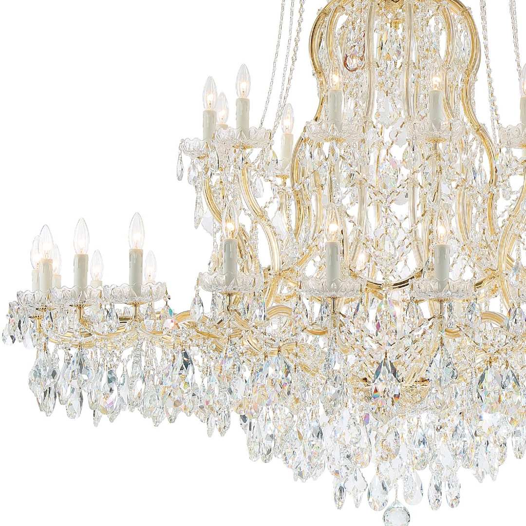 Maria Theresa 37 Light 64" Wide Crystal Chandelier with Swarovski Strass Crystal Accents
