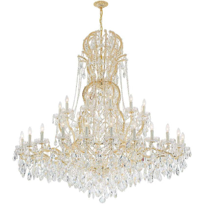 Maria Theresa 37 Light 64" Wide Crystal Chandelier with Swarovski Strass Crystal Accents