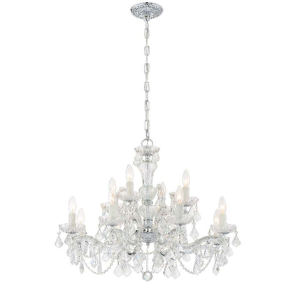 Maria Theresa 12 Light 29" Wide Crystal Chandelier with Swarovski Strass Crystal Accents