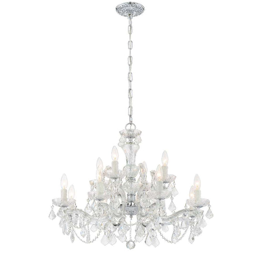 Maria Theresa 12 Light 29" Wide Crystal Chandelier with Swarovski Strass Crystal Accents