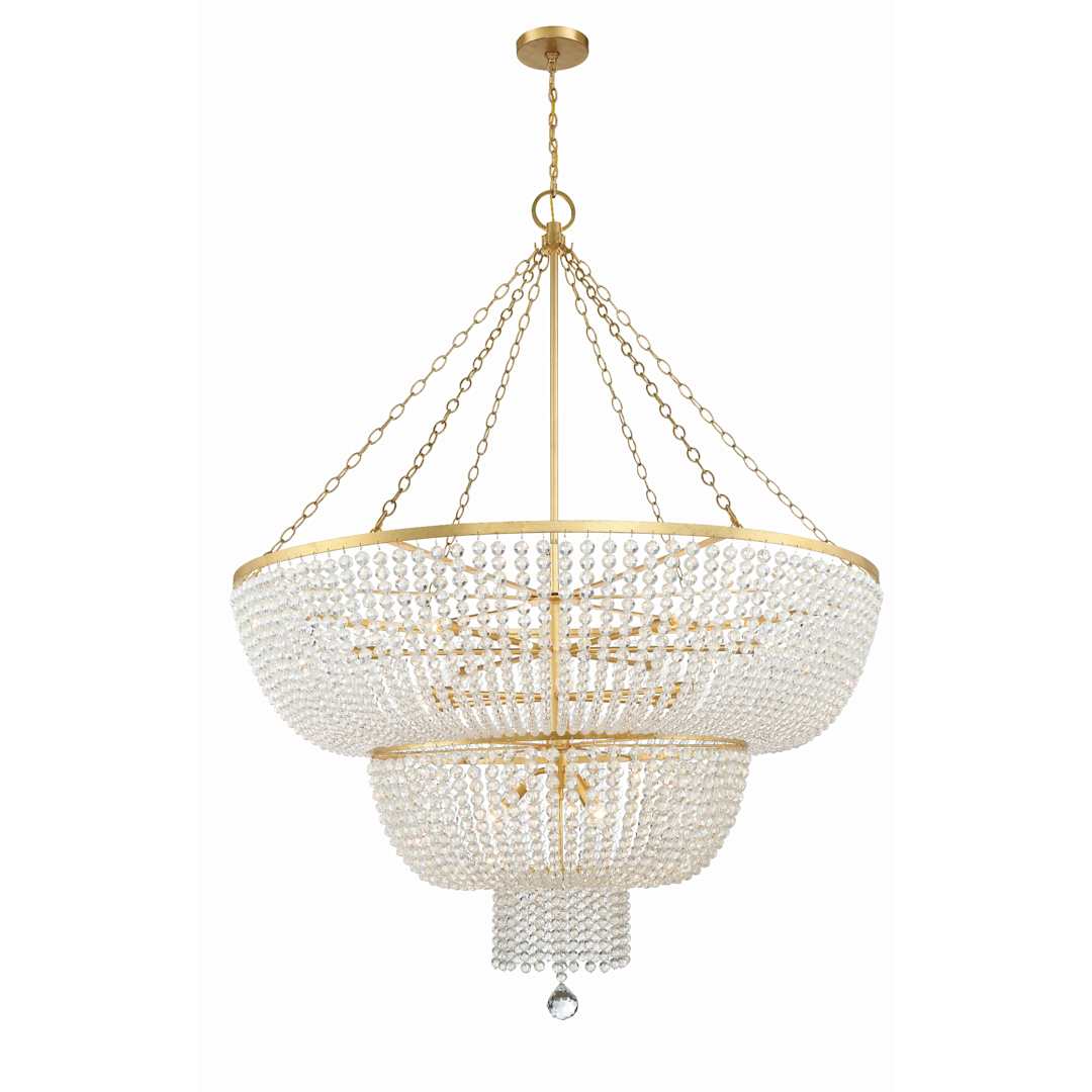 Rylee 15 Light 49" Wide Beaded Waterfall Chandelier