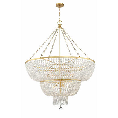 Rylee 15 Light 49" Wide Beaded Waterfall Chandelier