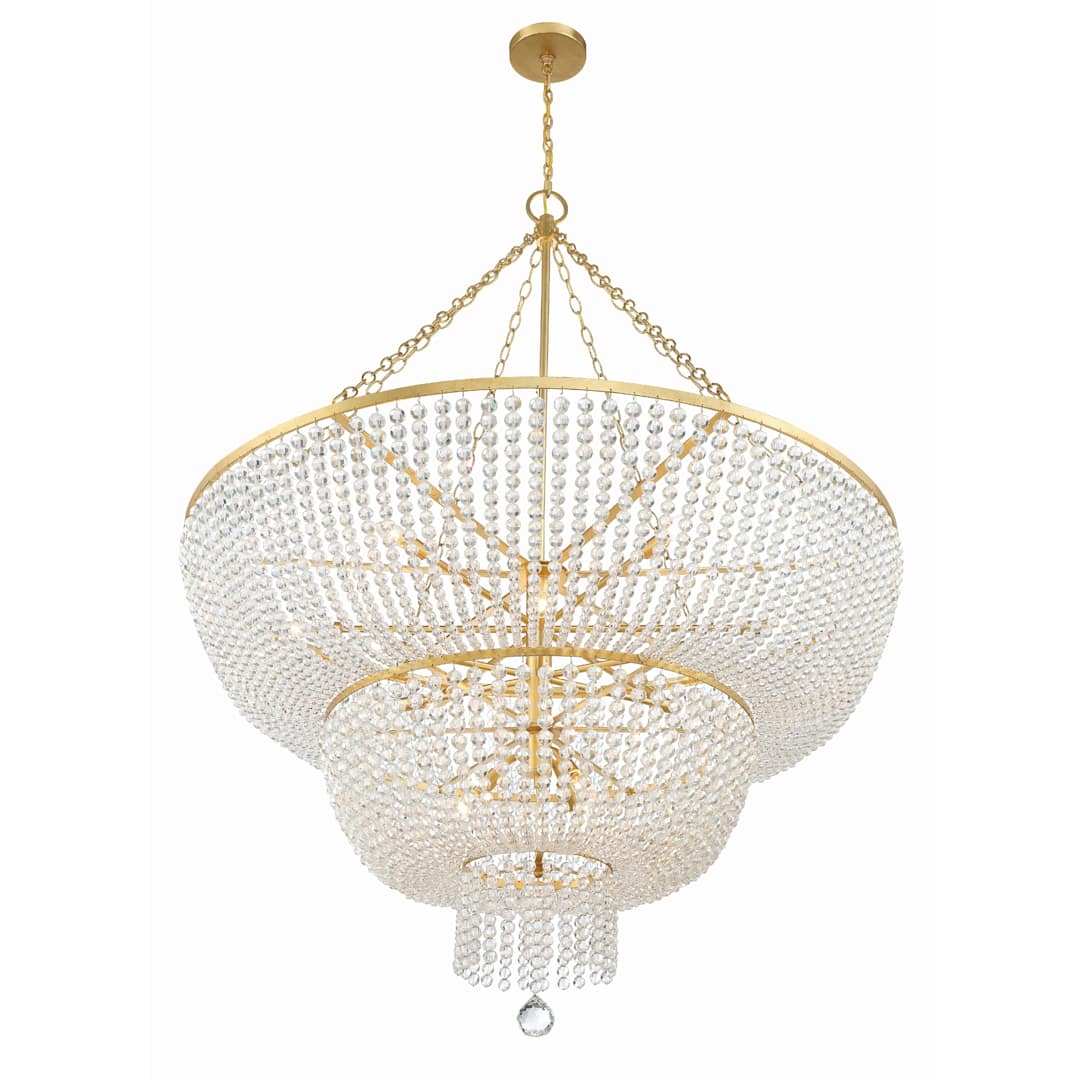 Rylee 15 Light 49" Wide Beaded Waterfall Chandelier