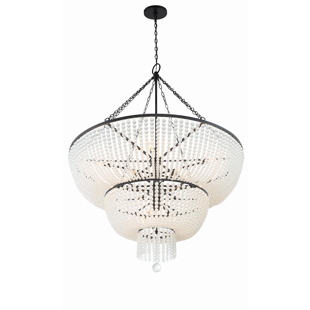 Rylee 15 Light 49" Wide Beaded Waterfall Chandelier