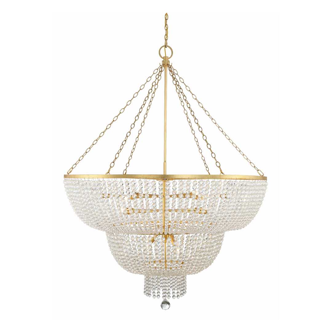 Rylee 15 Light 49" Wide Beaded Waterfall Chandelier