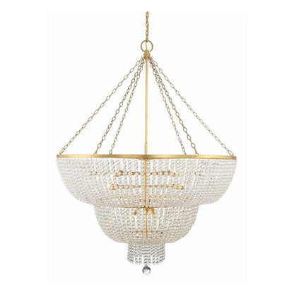 Rylee 15 Light 49" Wide Beaded Waterfall Chandelier