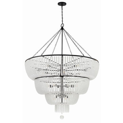 Rylee 32 Light 60" Wide Beaded Waterfall Chandelier