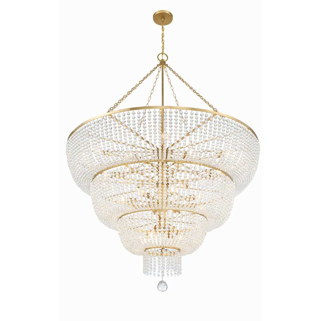 Rylee 32 Light 60" Wide Beaded Waterfall Chandelier