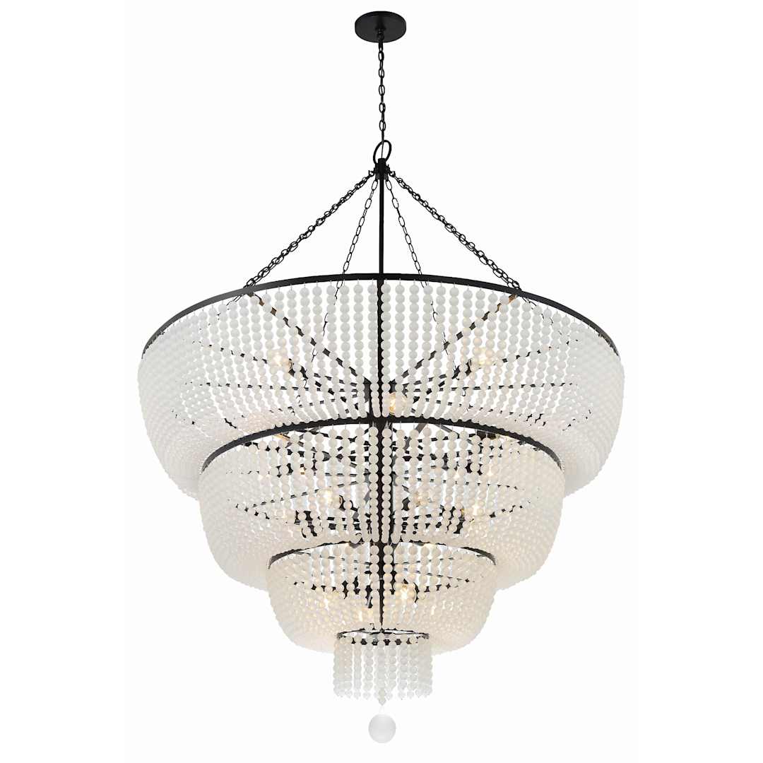 Rylee 32 Light 60" Wide Beaded Waterfall Chandelier