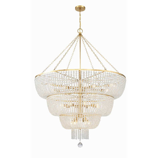 Rylee 32 Light 60" Wide Beaded Waterfall Chandelier