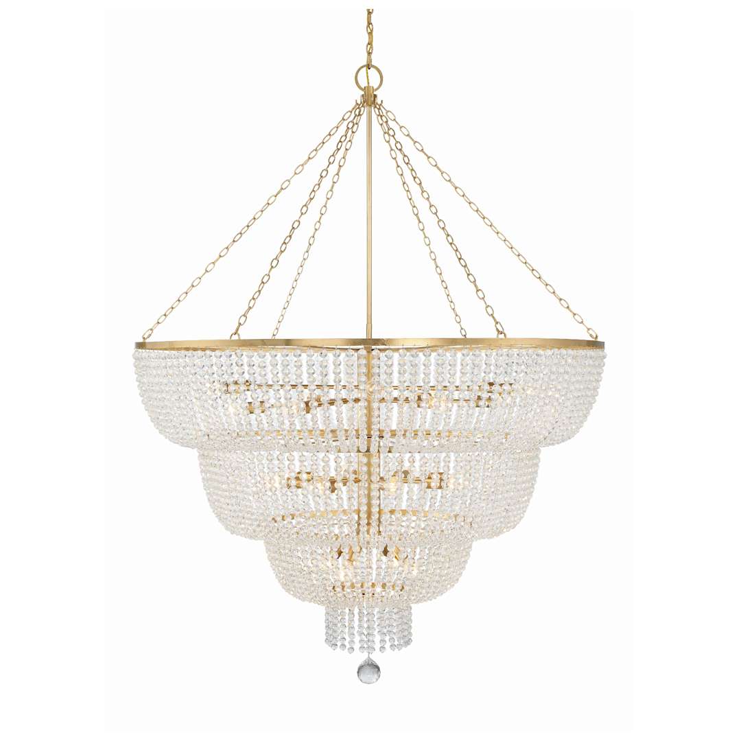 Rylee 32 Light 60" Wide Beaded Waterfall Chandelier