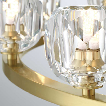 Aragon 12 Light 48" Wide LED Crystal Ring Chandelier
