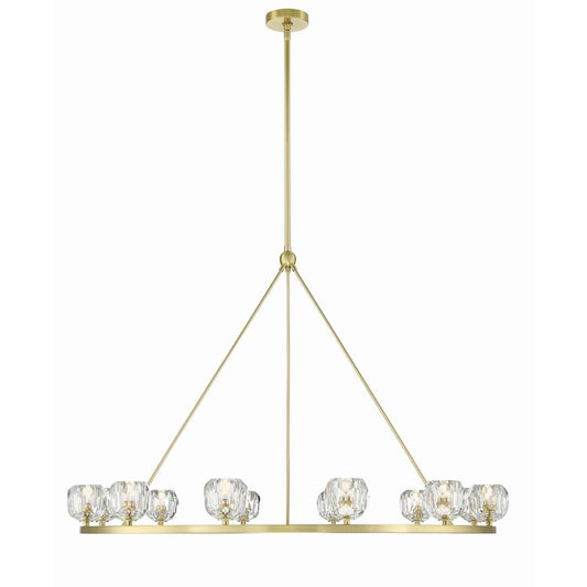 Aragon 12 Light 48" Wide LED Crystal Ring Chandelier