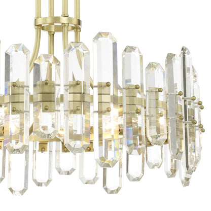 Bolton 8 Light 25" Wide Crystal Drum Chandelier with Faceted Crystal Accents