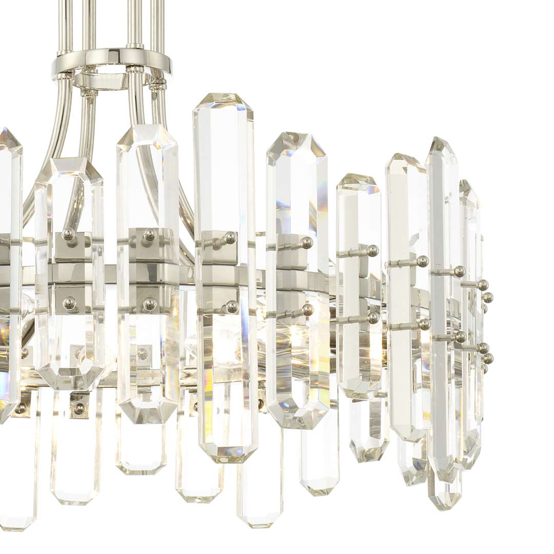 Bolton 8 Light 25" Wide Crystal Drum Chandelier with Faceted Crystal Accents
