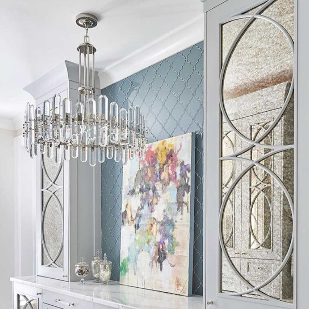 Bolton 8 Light 25" Wide Crystal Drum Chandelier with Faceted Crystal Accents