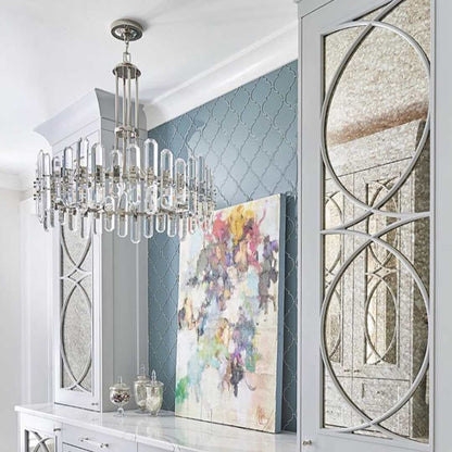 Bolton 8 Light 25" Wide Crystal Drum Chandelier with Faceted Crystal Accents