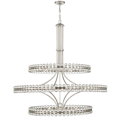 Clover 24 Light 48" Wide Ring Chandelier with Glass Ball Accents