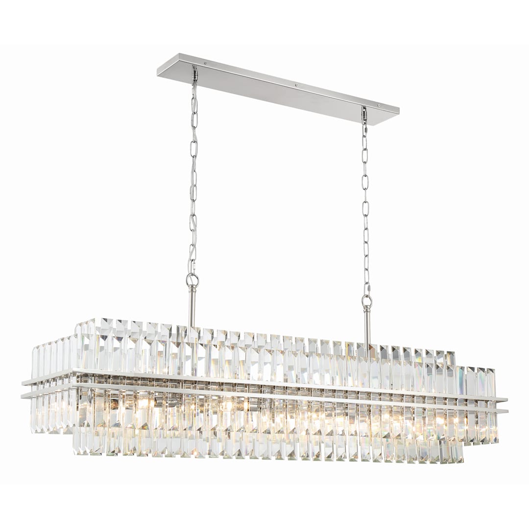 Hayes 16 Light 50" Wide Crystal Linear Chandelier