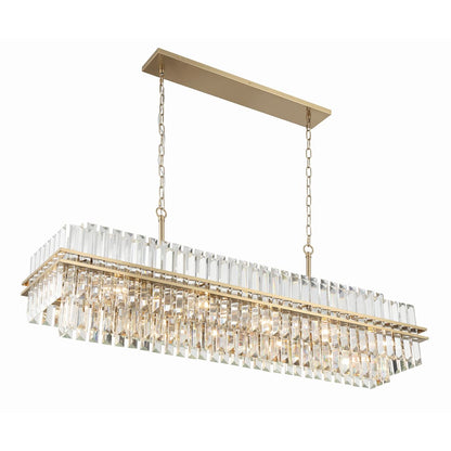 Hayes 16 Light 50" Wide Crystal Linear Chandelier