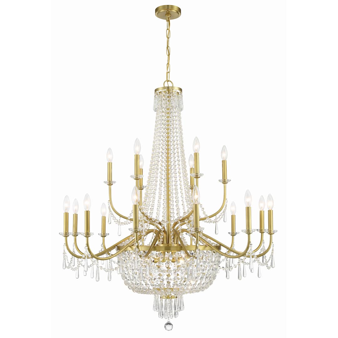 Haywood 40" Wide 22 Light Crystal Candle Style Chandelier