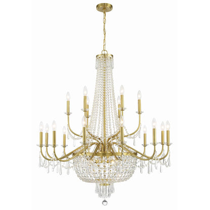 Haywood 40" Wide 22 Light Crystal Candle Style Chandelier