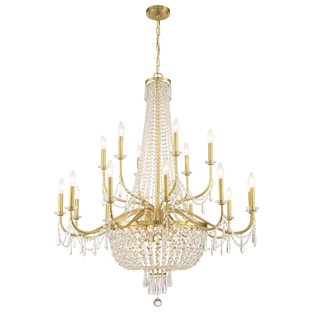 Haywood 40" Wide 22 Light Crystal Candle Style Chandelier