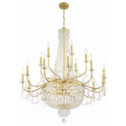 Haywood 40" Wide 22 Light Crystal Candle Style Chandelier