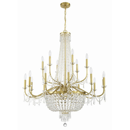 Haywood 40" Wide 22 Light Crystal Candle Style Chandelier