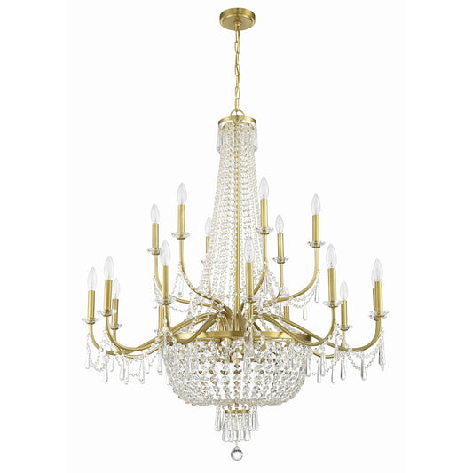 Haywood 40" Wide 22 Light Crystal Candle Style Chandelier