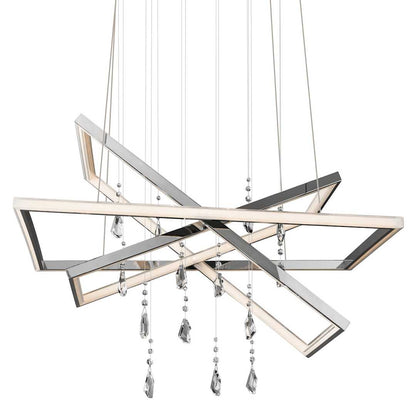 Maze 7 Light 28" Wide LED Crystal Ring Chandelier