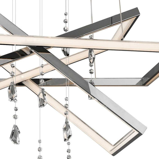 Maze 7 Light 28" Wide LED Crystal Ring Chandelier