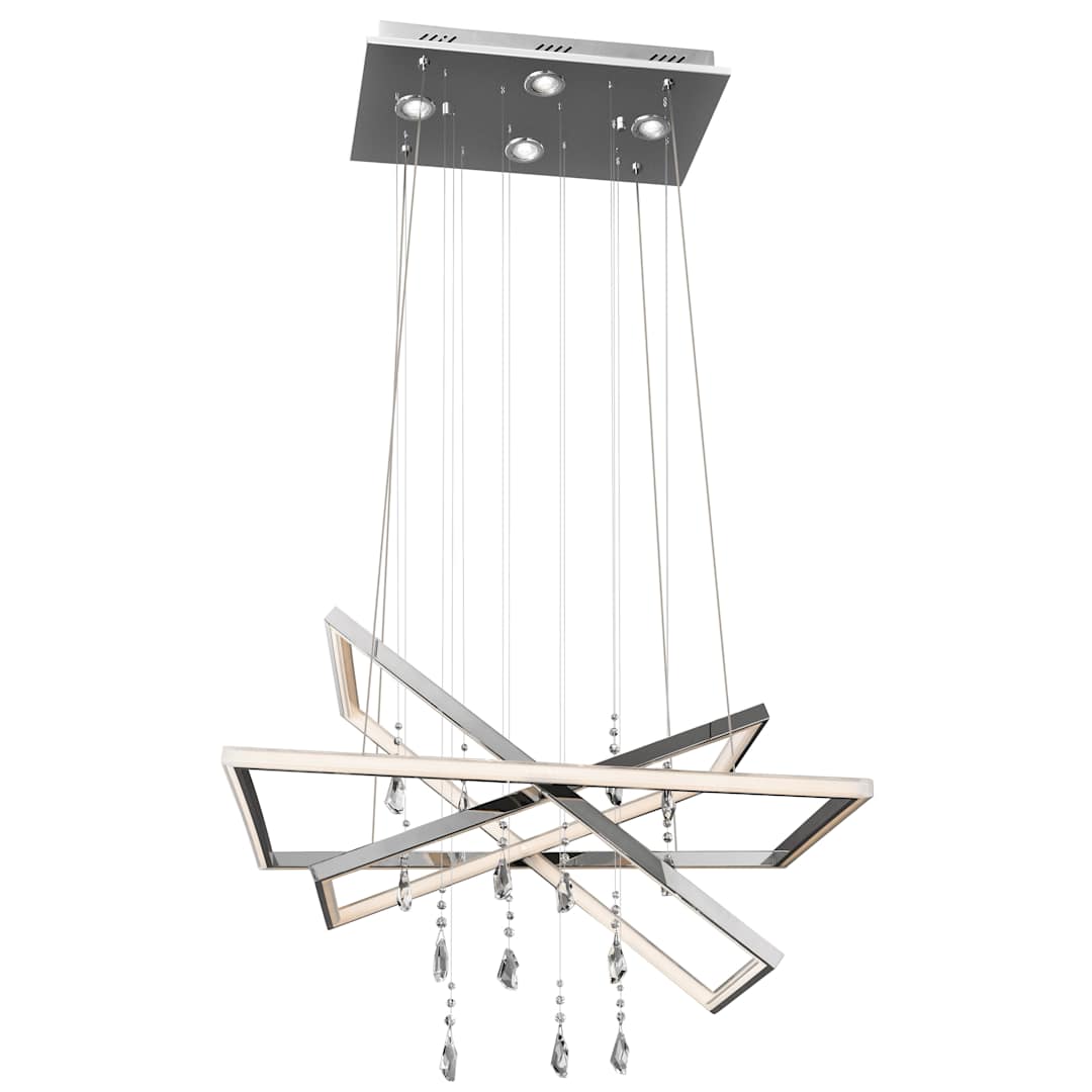 Maze 7 Light 28" Wide LED Crystal Ring Chandelier