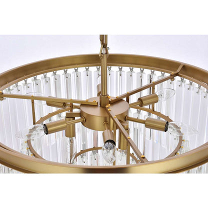 Sydney 9 Light 26" Wide Crystal Waterfall Chandelier