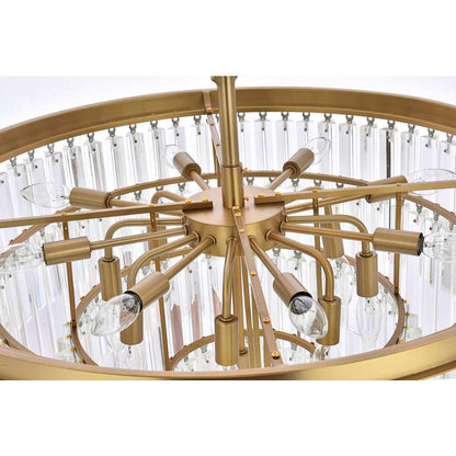 Sydney 17 Light 32" Wide Crystal Waterfall Chandelier