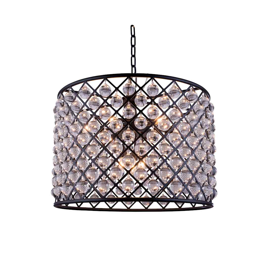 Madison 8 Light 28" Wide Crystal Drum Chandelier with Clear Royal Cut Crystals
