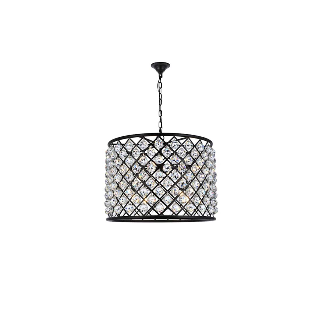 Madison 8 Light 28" Wide Crystal Drum Chandelier with Clear Royal Cut Crystals