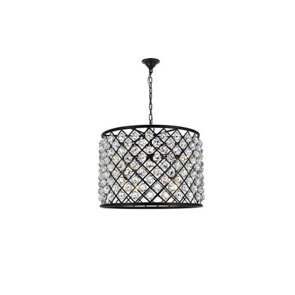 Madison 8 Light 28" Wide Crystal Drum Chandelier with Clear Royal Cut Crystals