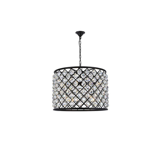 Madison 8 Light 28" Wide Crystal Drum Chandelier with Clear Royal Cut Crystals