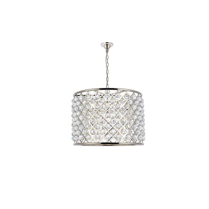 Madison 8 Light 28" Wide Crystal Drum Chandelier with Clear Royal Cut Crystals