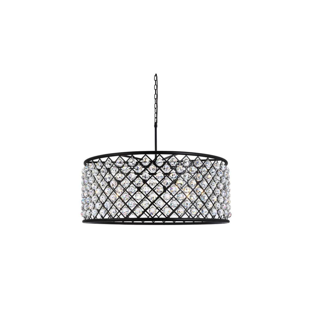 Madison 10 Light 44" Wide Crystal Drum Chandelier with Clear Royal Cut Crystals