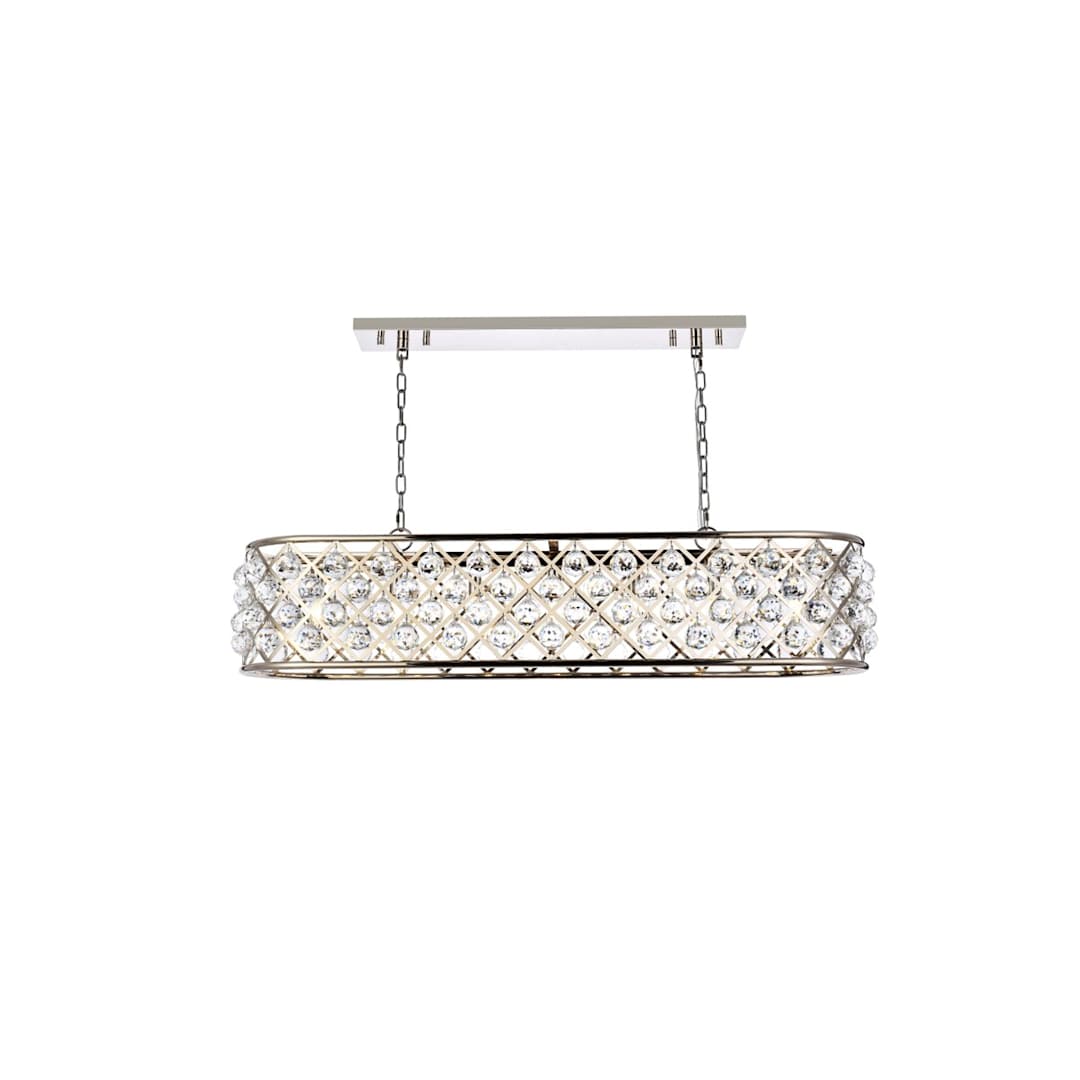 Madison 7 Light 50" Wide Crystal Linear Chandelier with Clear Royal Cut Crystals